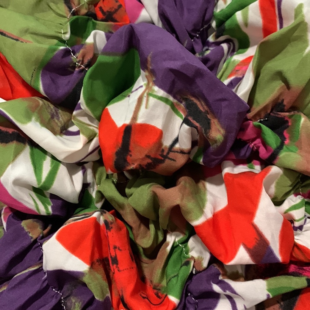 Colorful Ruched Scarf - Picture 2 of 8